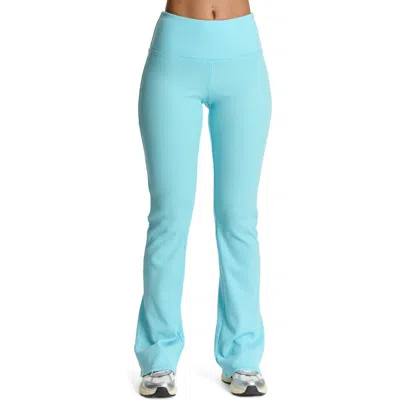 Naked Wardrobe Thermal Bootcut Pants In Baby Blue