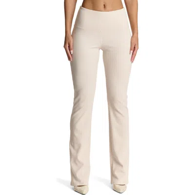 Naked Wardrobe Thermal Bootcut Pants In Sand