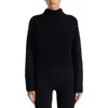 Naked Wardrobe Turtleneck Bouclé Sweater In Black