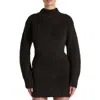 Naked Wardrobe Turtleneck Bouclé Sweater In Brown