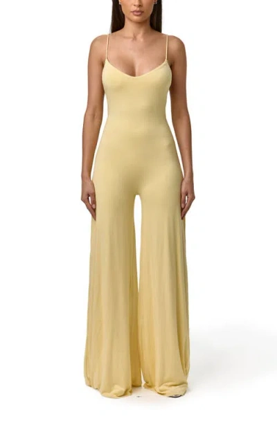 Naked Wardrobe Wide Leg Jumpsuit In Yellow