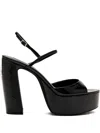 Naked Wolfe 100mm Fire Platform Sandals In Black