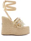 Naked Wolfe Wedge-sandalen Mit Perlen