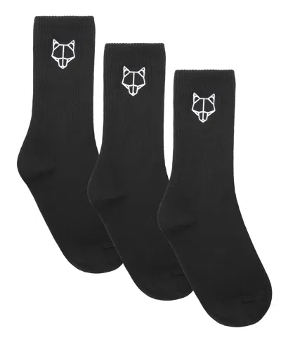 Naked Wolfe 3 Pack Womens Egyptian Cotton Socks Black