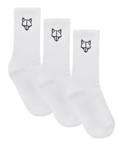 Naked Wolfe 3 Pack Womens Egyptian Cotton Socks White