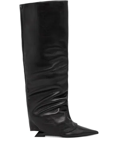 Naked Wolfe Stated Leather Boot In Black