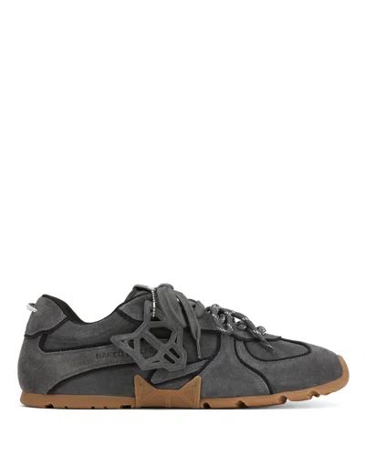 Naked Wolfe Ace Dark Gray Suede In Black