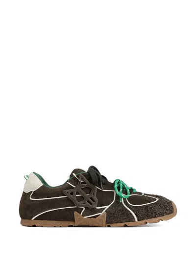 Naked Wolfe Ace Panelled Sneakers In Brown