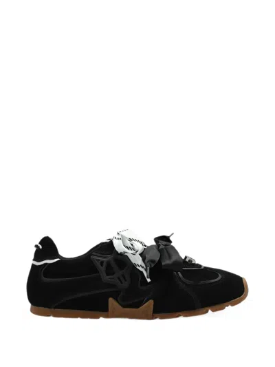 Naked Wolfe Adored Bow-detail Sneakers In Black