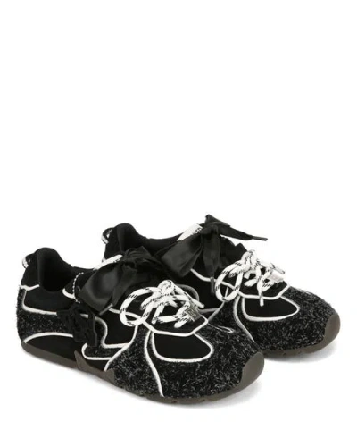 Naked Wolfe Adored Hairy Suede Sneaker In Black