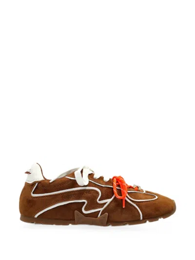 Naked Wolfe Adored Suede Sneakers In Brown