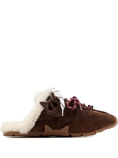 Naked Wolfe Adorn Lace-up Sneakers In Brown