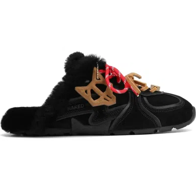 Naked Wolfe Adorn Suede Slip-ons In Black