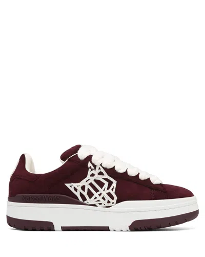 Naked Wolfe Archive Burgundy Suede In Red