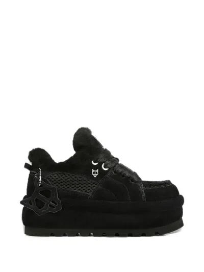 Naked Wolfe Beau Platform Ankle Boots In Black