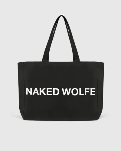 Naked Wolfe Black Cotton Tote Bag
