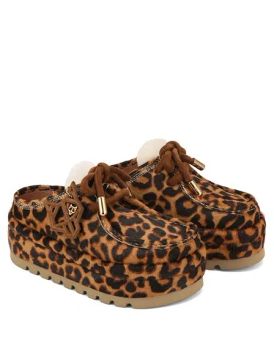 Naked Wolfe Blizzard Pony/shearling Slip-on In Animal Print