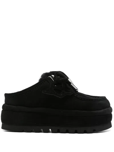 Naked Wolfe Blizzard Black Suede/shearling In Black-suede/shearling