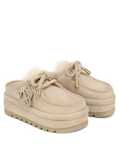 Naked Wolfe Blizzard Suede Slip-on In White
