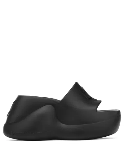 Naked Wolfe Chic 100mm Wedge Sandals In Black