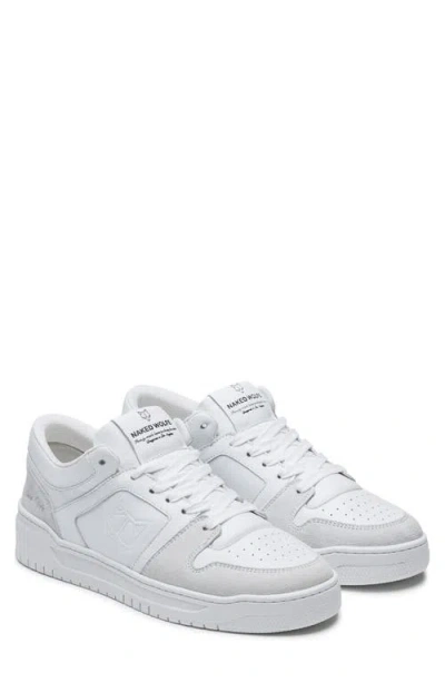 Naked Wolfe Cm-01 Sneaker In White Leather/suede