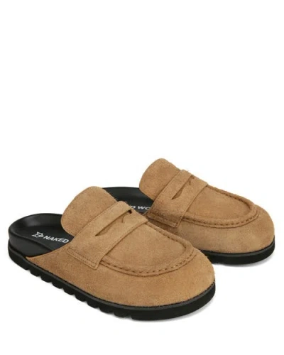 Naked Wolfe Cord Suede Slipper In Brown