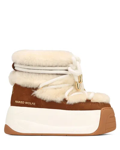 Naked Wolfe Darling Tan Cow Suede In Brown