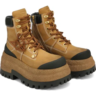 Naked Wolfe Destroy Nubuck Leather Boot In Brown