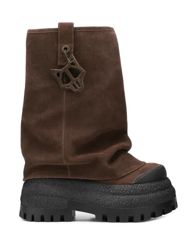 Naked Wolfe Disturb Chocolate Suede In Brown