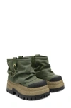 Naked Wolfe Dream Platform Hooded Boot In Army Green-canvas