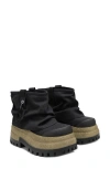 Naked Wolfe Dream Platform Hooded Boot In Black-canvas