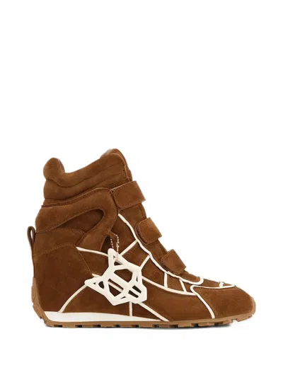 Naked Wolfe Element Suede Sneakers In 브라운
