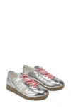Naked Wolfe Exposuree Sneaker In Silver Crinkle