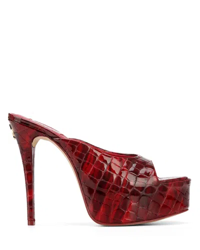 Naked Wolfe Fab Croc Patent Leather Red