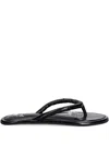 Naked Wolfe Grenada Leather Twisted Thong Sandals In Black