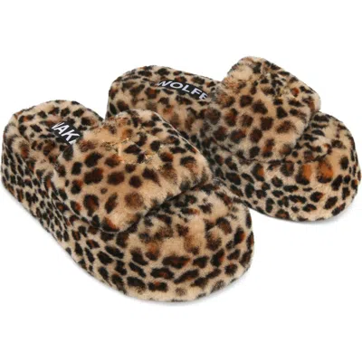 NAKED WOLFE NAKED WOLFE IVY LEOPARD PRINT SHEARLING PLATFORM SLIPPER