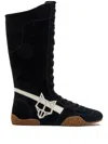 Naked Wolfe Lace-up High-top Boots In Black