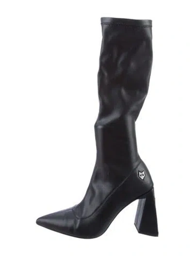 Pre-owned Naked Wolfe Leather Boots In Black
