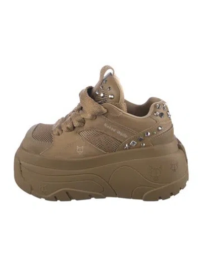 Pre-owned Naked Wolfe Leather Chunky Sneakers In Multi
