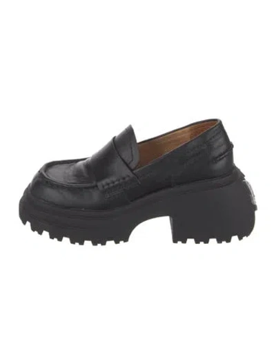 Pre-owned Naked Wolfe Leather Loafers In Black
