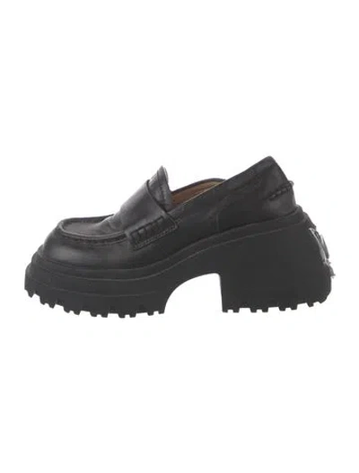 Pre-owned Naked Wolfe Leather Loafers In Black