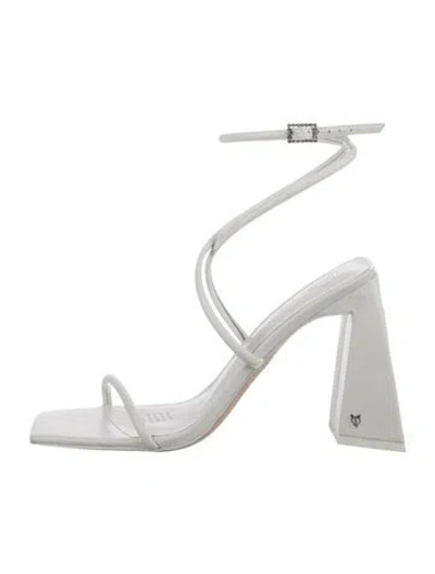 Pre-owned Naked Wolfe Leather Sandals In Silver
