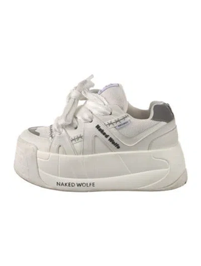 Pre-owned Naked Wolfe Leather Sneakers In White