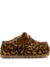 Naked Wolfe Leopard-print Suede Shearling Ankle Boots In Animal Print