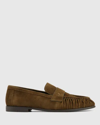 Naked Wolfe Love Loafer Khaki Suede In Brown