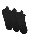 Naked Wolfe Man 3 Pack Mens Egyptian Cotton Ankle Socks Black