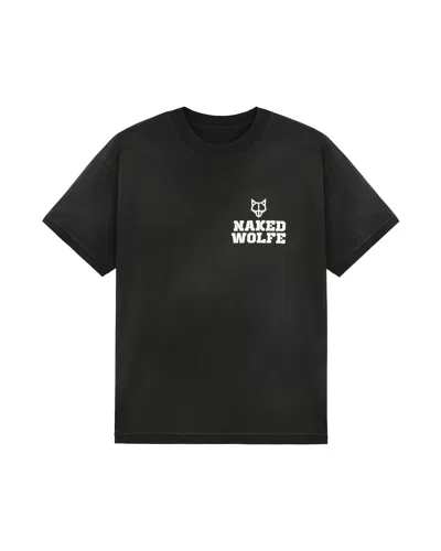 Naked Wolfe Man Vintage Painting T-shirt Black