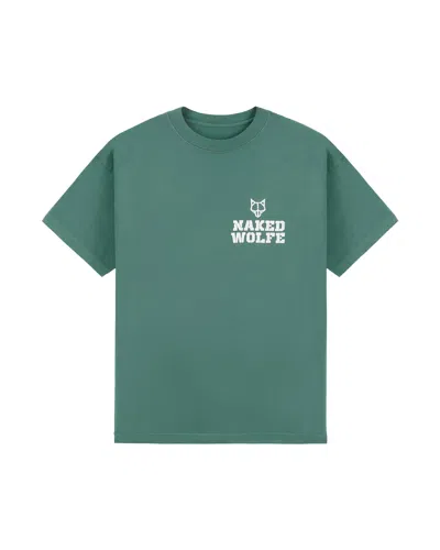 Naked Wolfe Man Vintage Painting T-shirt Green