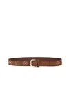 Naked Wolfe Man Western Belt Tobacco Suede
