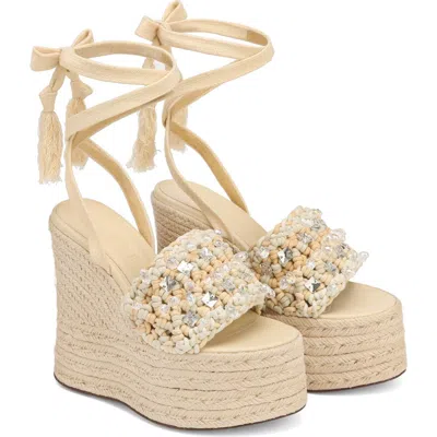 Naked Wolfe Peony Platform Wedge Espadrille Sandal